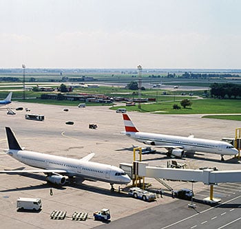 Planes at an airport