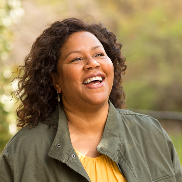 Woman smiling