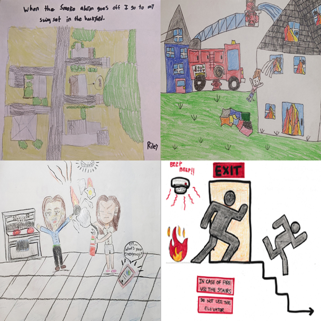 Drawings of Fire Prevention Week winners