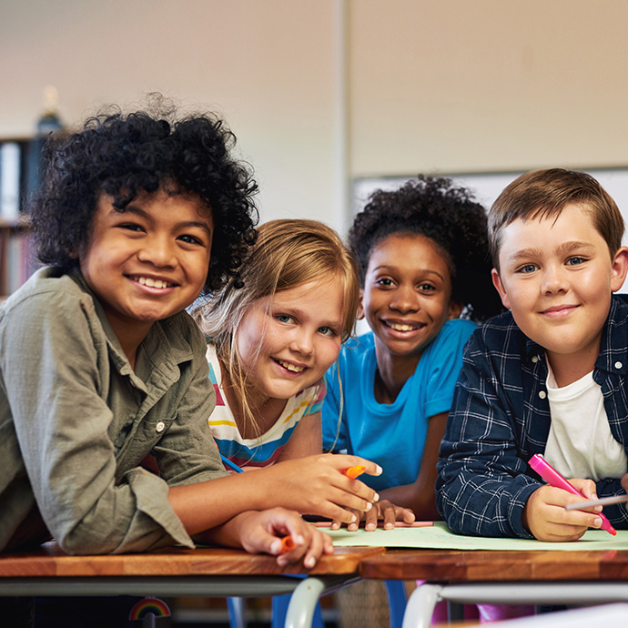 Kids in a classroom